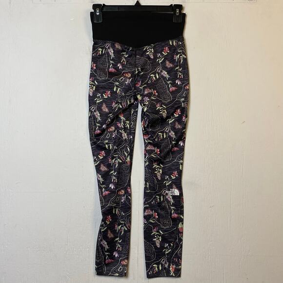 The North Face Black Floral Butterflies Leggings UPF 40+ Size Small - Picture 7 of 8
